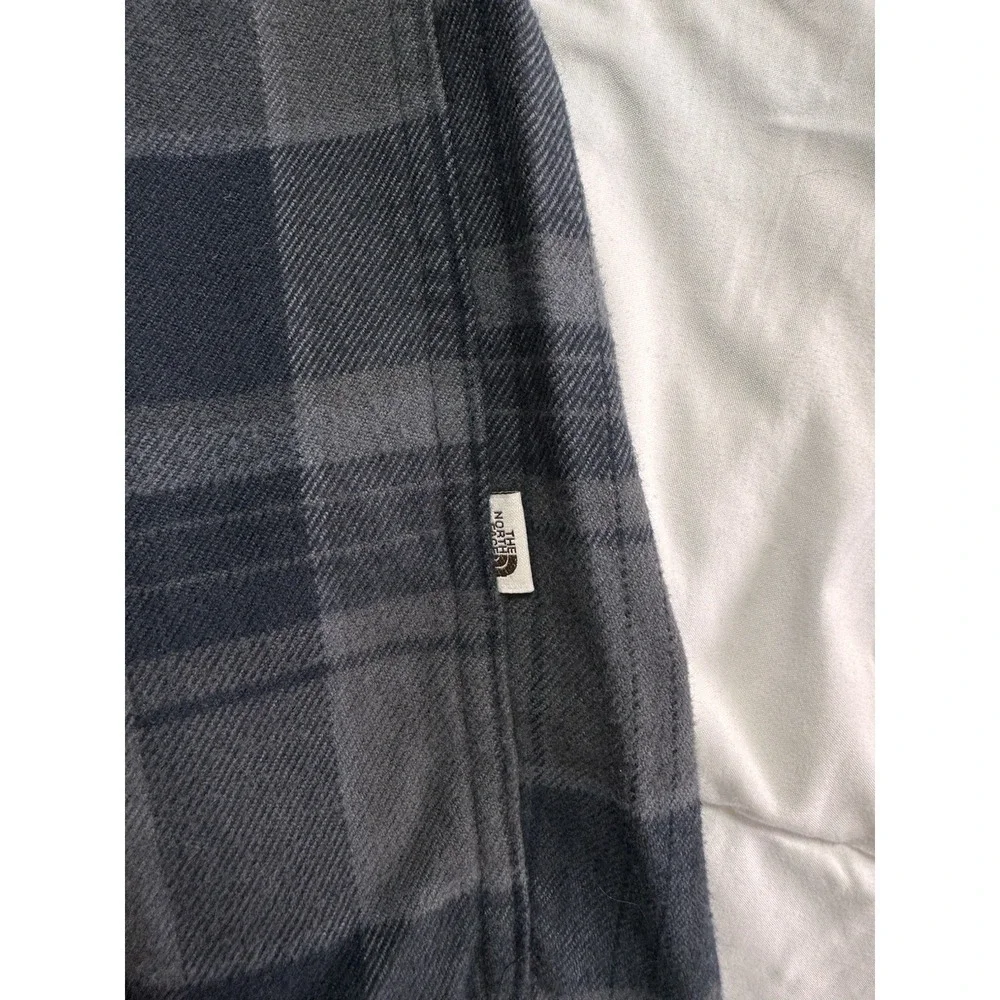 New The North Face Arroyo Small Lightweight Flannel Shirt Blue Plaid Organic NWT